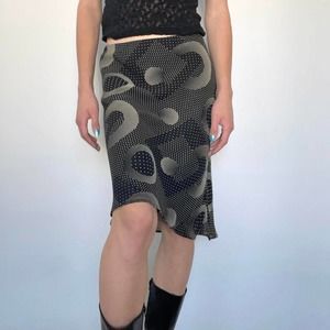 90s lily printed midi skirt